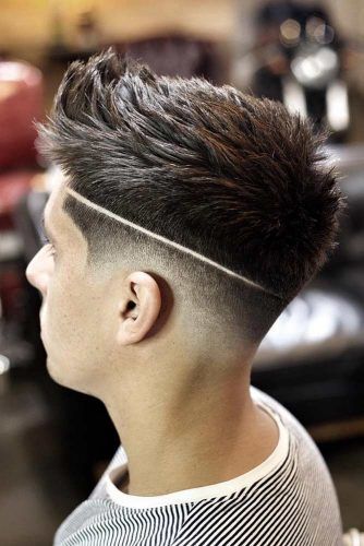 Fade Haircut With Line #fadehaircut #haircuts