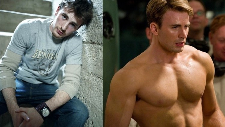 Chris Evans s'entraîne pour Captain America 