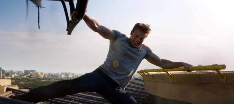 Chris Evans s'entraîne pour Captain America 