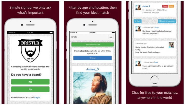 Bristlr, une application de rencontres barbus uniquement