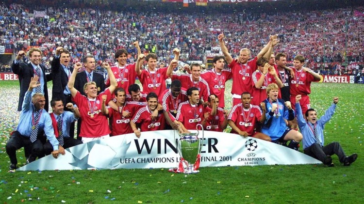 Bayern Munich, champion champions league 2001