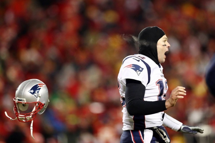 Tom Brady célèbre la victoire du Super Bowl 2019