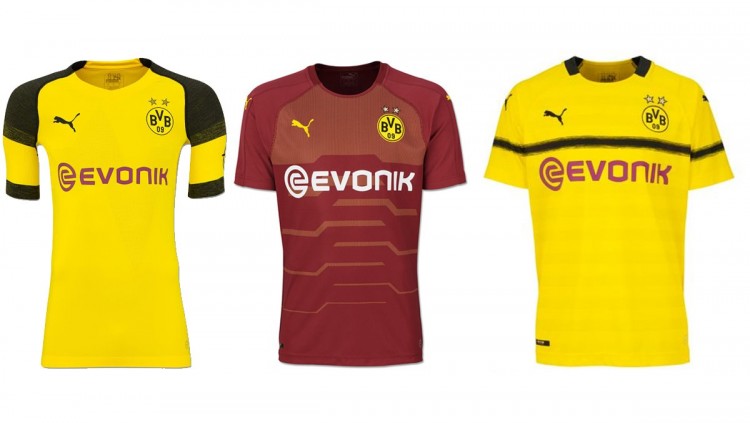 Borussia Dortmund - Maillots des équipes européennes 2018