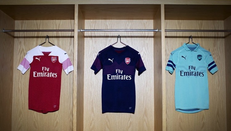 Arsenal - Maillots des équipes européennes 2018