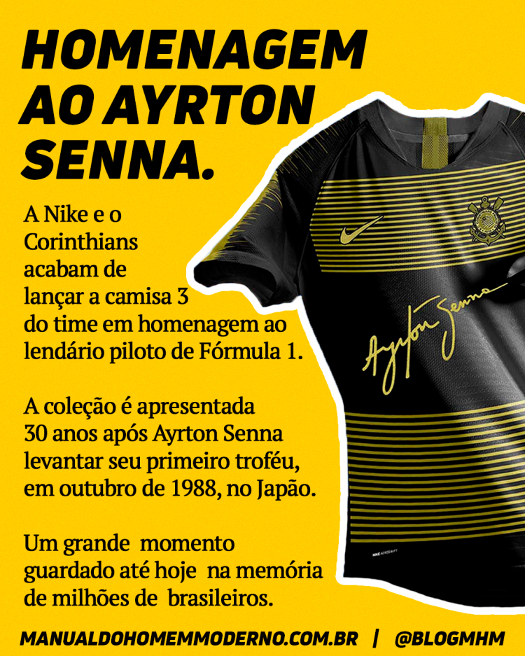 troisième chemise des Corinthiens Ayrton Senna