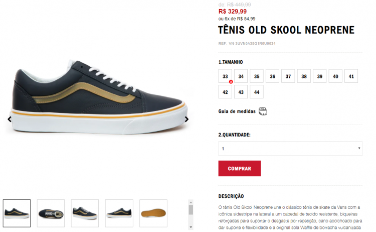 Baskets en néoprène Vans Old Skool