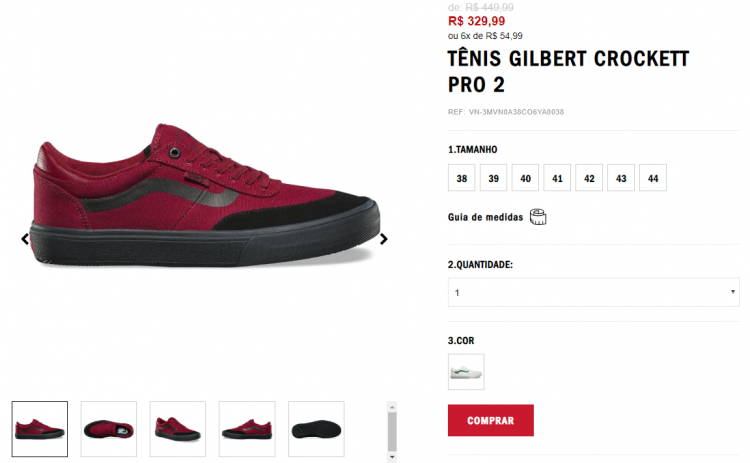 Baskets Vans Gilbert Crockett Pro 2 Rouge