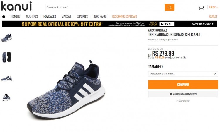 Adidas Originals X PLR Bleu Chaussures