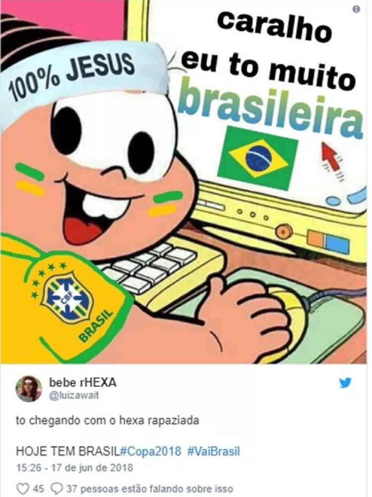 memes da estreia do Brasil na Copa do Mundo 2018