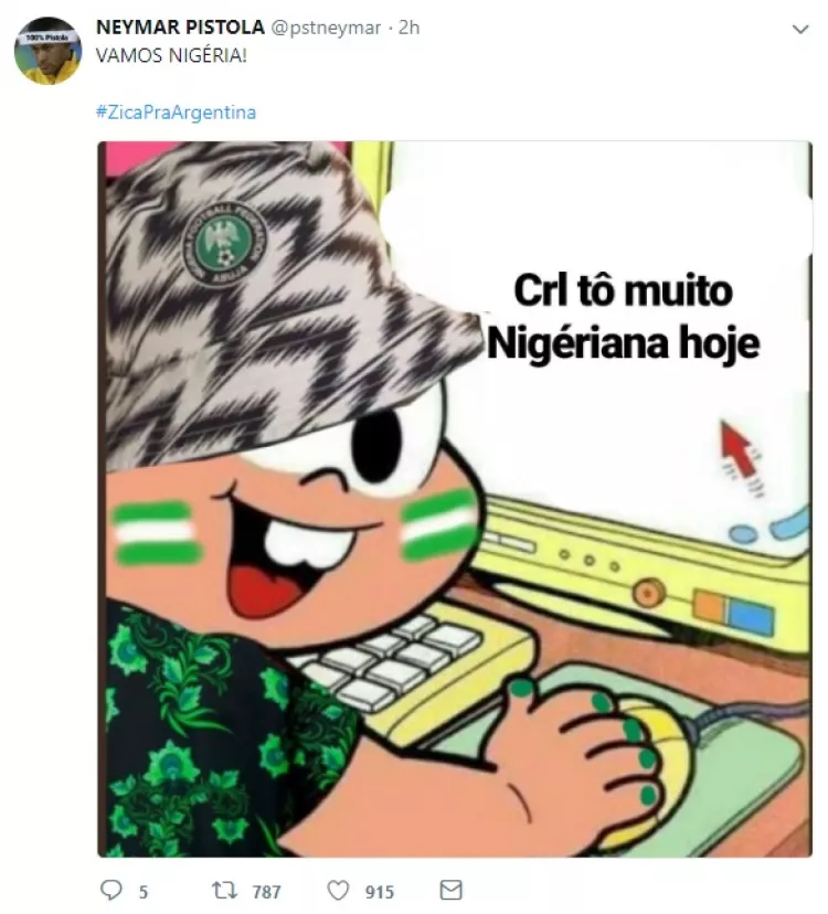 Memes do jogo Argentina x Nigéria