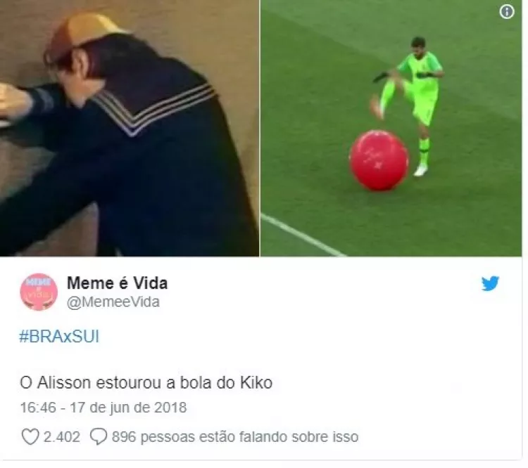 memes da estreia do Brasil na Copa do Mundo 2018