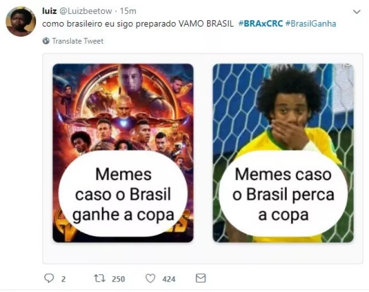 Memes do jogo Brasil x Croácia - Copa do Mundo 2018