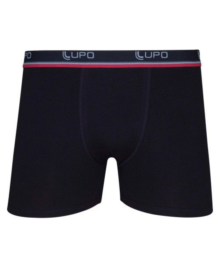 Boxer en coton noir Lupo Comfort