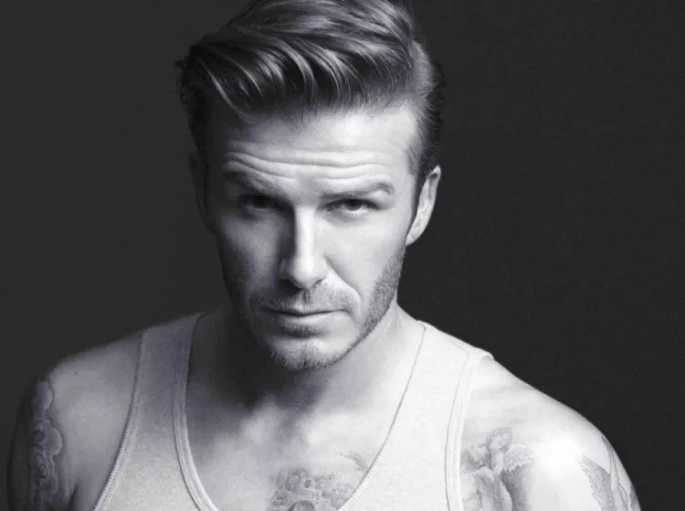 Razor Stripe Side Part David Beckham 