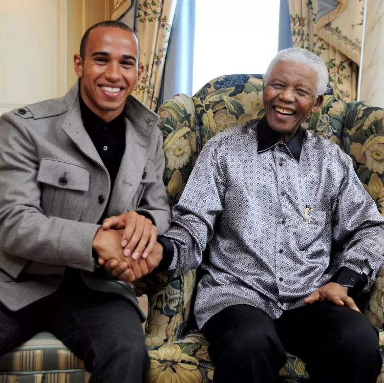 Lewis Hamilton et Nelson Mandela