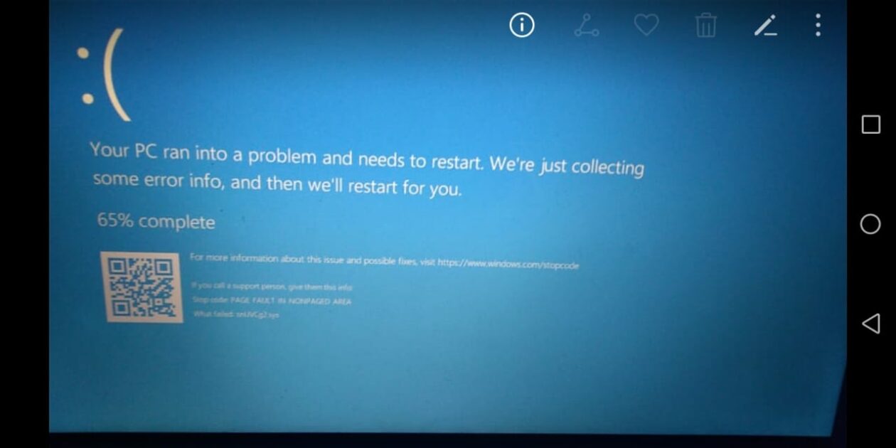 Can a blue screen fix itself?